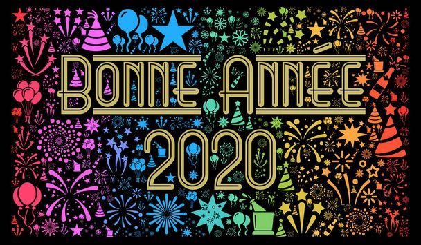 Šťastný nový rok 2020 ve francouzštině - Fotografie, Obrázek