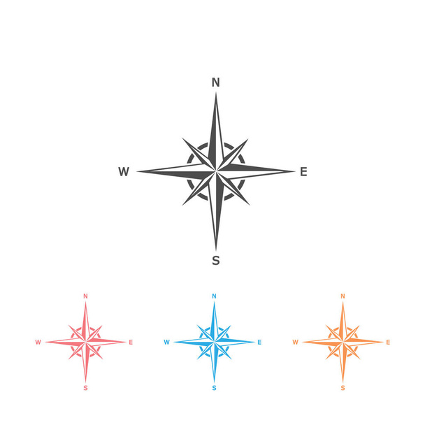 Conjunto de iconos de comapass Ilustración de icono de vector de plantilla
 - Vector, imagen