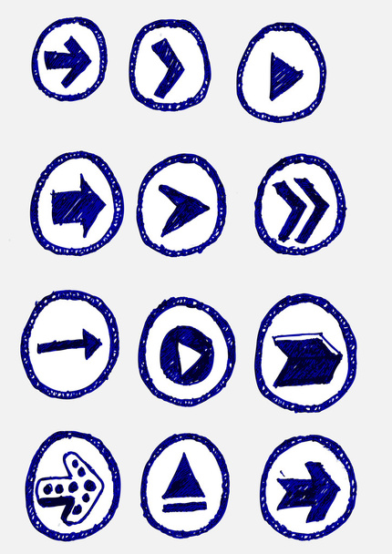 Signo de flecha icono conjunto - Vector, imagen
