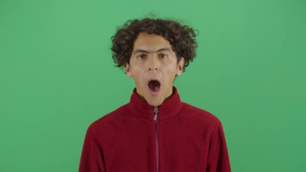 Adult Man άνοιγμα και κλείσιμο του στόματος - Πλάνα, βίντεο