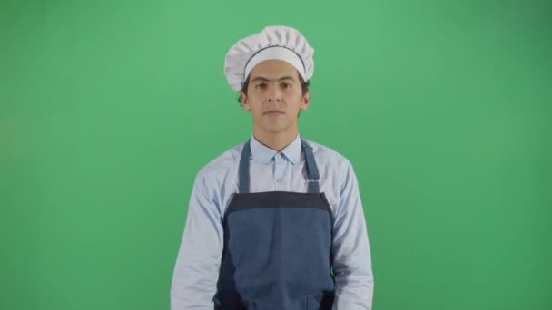 Hombre adulto Chef con problema de higiene
 - Imágenes, Vídeo