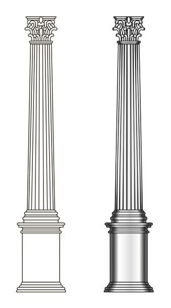 Greece column model - Вектор,изображение