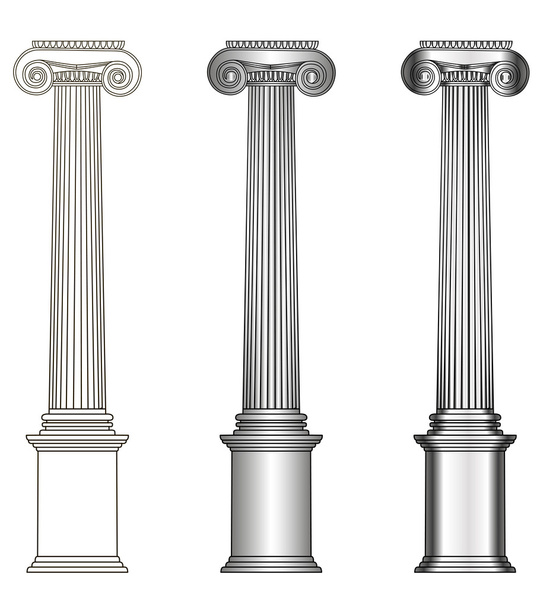Greece column model - Διάνυσμα, εικόνα