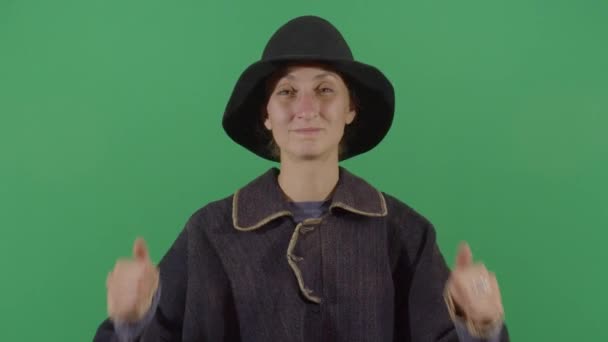Magicien femme approuvant avec les pouces
 - Séquence, vidéo