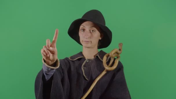 vrouw goochelaar nee met vinger - Video
