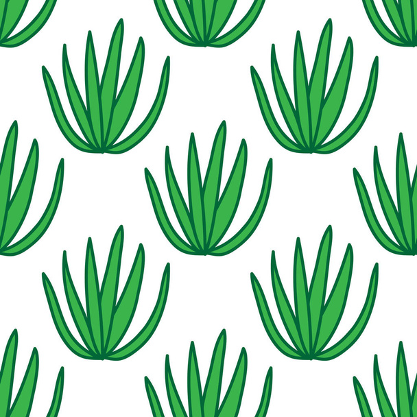 agave seamless doodle pattern, vector illustration - Vector, Image