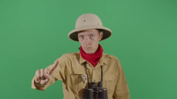 Felnőtt férfi Explorer Nem ujjal - Felvétel, videó