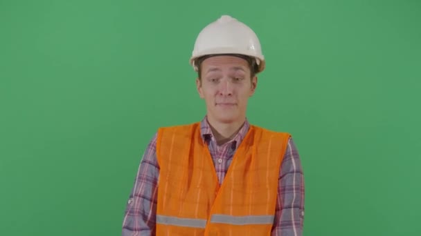 Adult Man Engineer Laughing Out Loud - Materiał filmowy, wideo