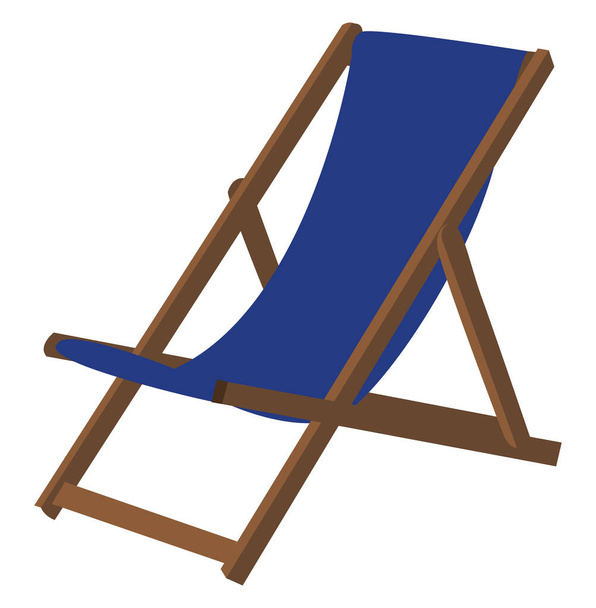 Deck chair, illustration, vector on white background. - ベクター画像