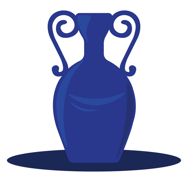 青い花瓶、イラスト、白い背景のベクトル. - ベクター画像