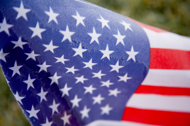 Amerikan bayrağı closeup frost - Fotoğraf, Görsel