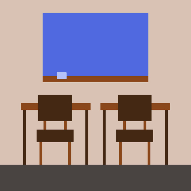 Classroom, illustration, vector on white background. - Vector, Image