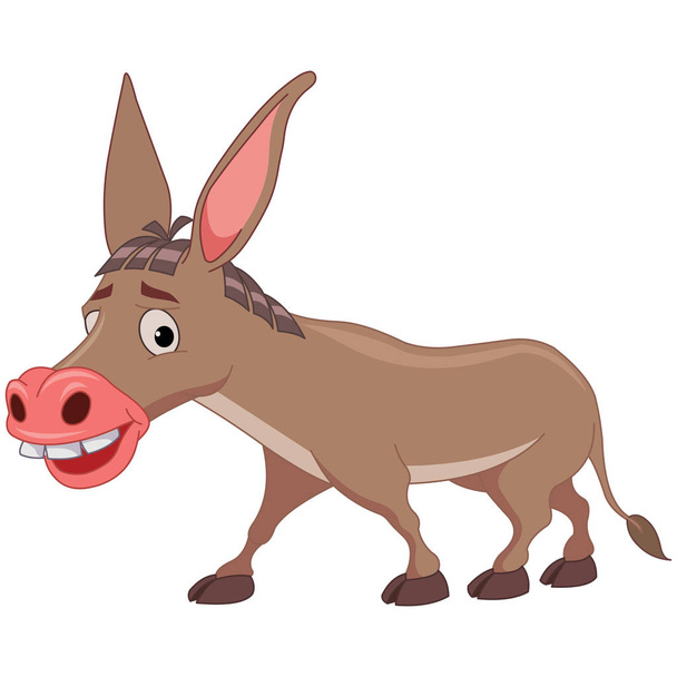 Esel mit langen Ohren - Cartoon-Vektorbild - Vektor, Bild