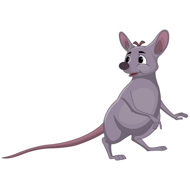 Rato cinzento - Desenhos animados imagem vetorial
 - Vetor, Imagem