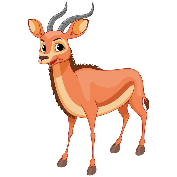 Happy Antelope - Cartoon Vector Image - Vektor, obrázek