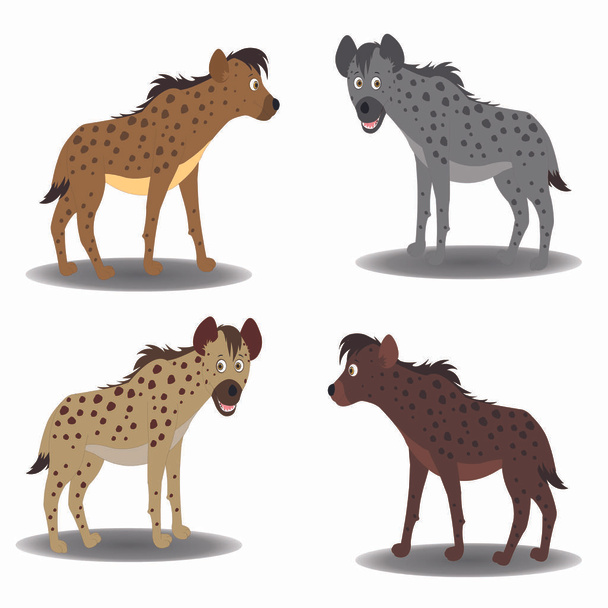 Hyena Collection - Cartoon Vector Image - Вектор, зображення