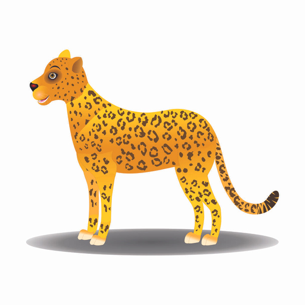 Leopardo con Expresiones - Imagen vectorial de dibujos animados
 - Vector, Imagen