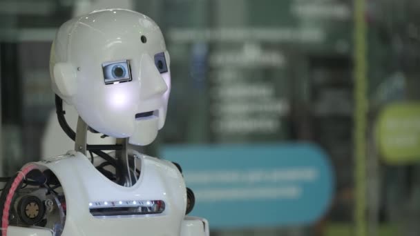 sprechender humanoider Android-Roboter - Filmmaterial, Video