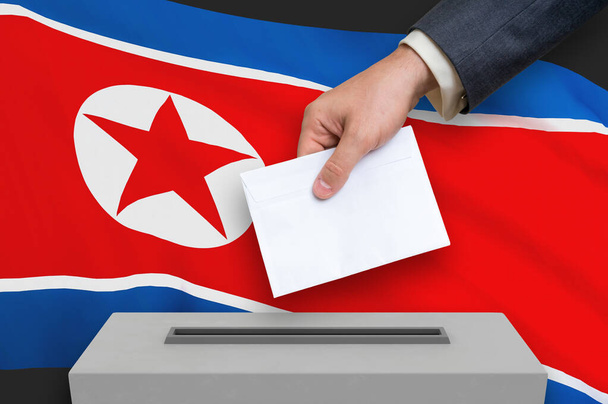 Eleição na Coreia do Norte - votação na urna
 - Foto, Imagem