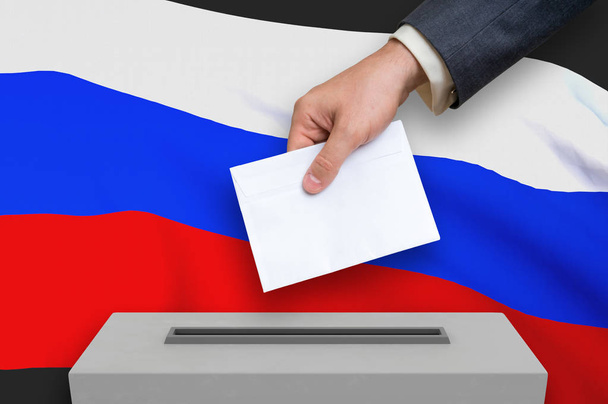 Election en Russie - voter à l'urne
 - Photo, image