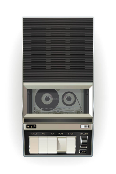 Vintage Cassette Tape Player - ベクター画像