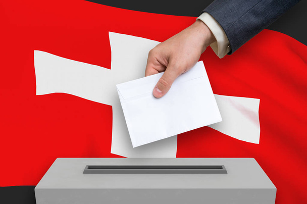 Wybory w Szwajcarii - głosowania urny - Zdjęcie, obraz