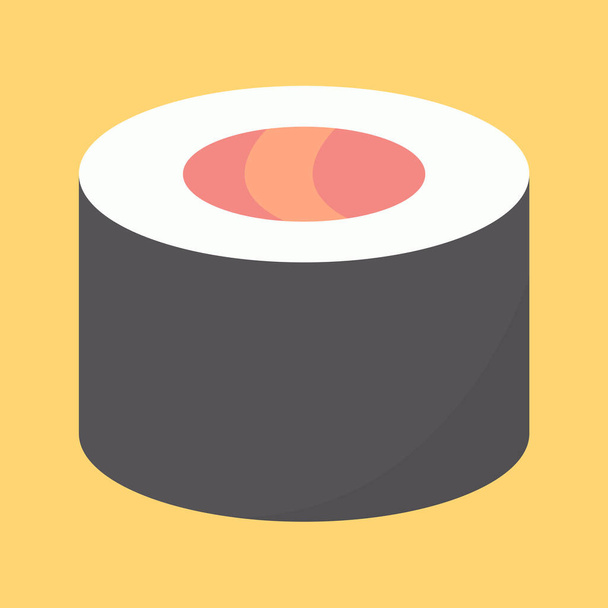 Sushi, illustration, vector on white background. - Vector, afbeelding