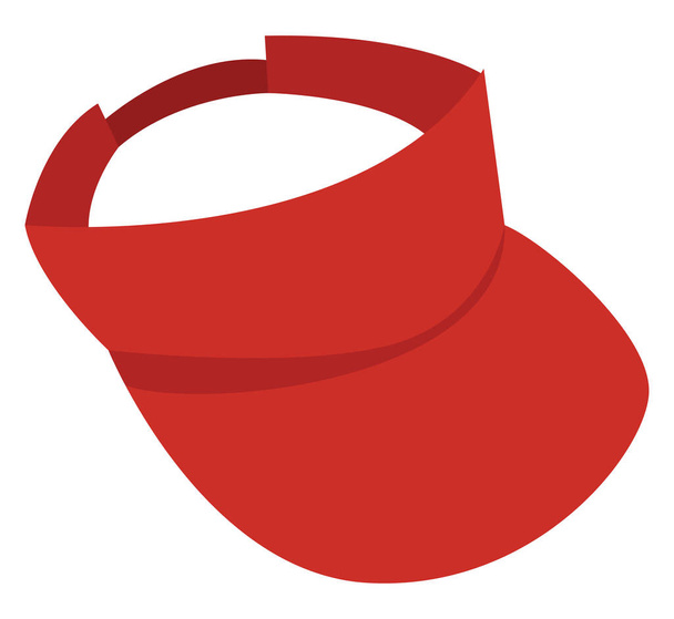 Red cap, illustration, vector on white background. - Vector, Image