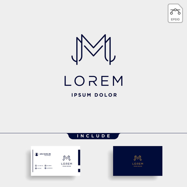 MM Logo Monogram Design Template Stock Vector - Illustration of