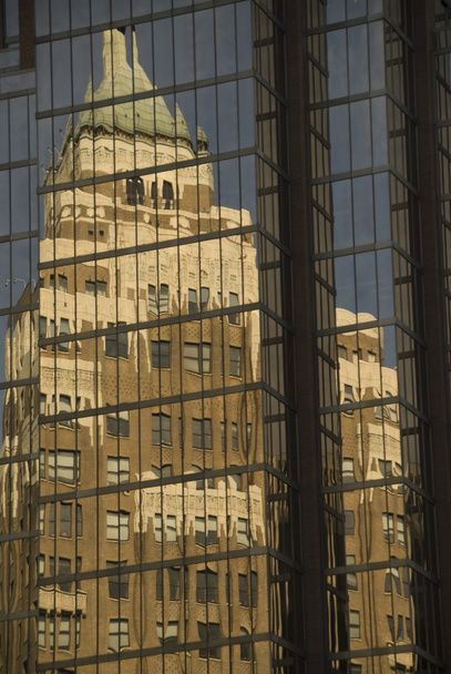 Reflexión en el edificio de vidrio, Vancouver, Columbia Británica, Canadá
 - Foto, Imagen