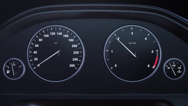 Car Speedometer Macroplane Gaining Speed - Footage, Video