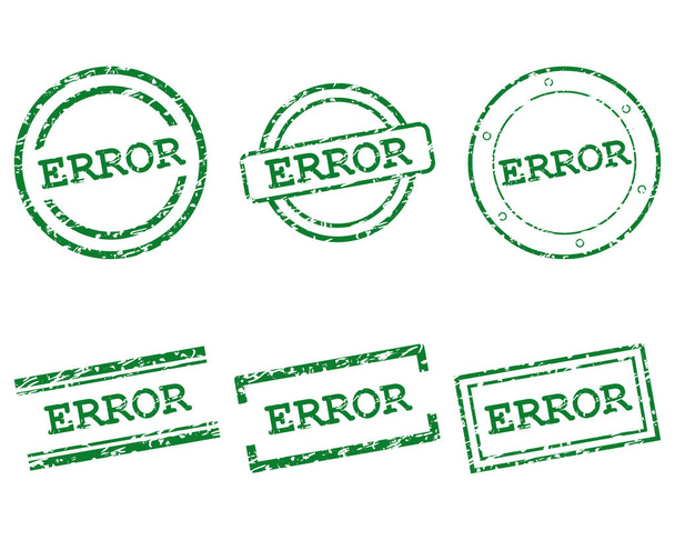 Error stamps - Vetor, Imagem