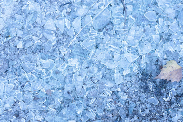 Malé ostré střepy skla a kousky ledovce - Fotografie, Obrázek