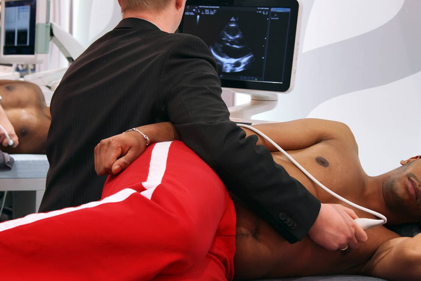 Patient on the ultrasound scan - Photo, Image