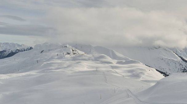 Racines-Jaufen ski center, Τρεντίνο, Ιταλία, χειμώνας Dolomiten Alps - Φωτογραφία, εικόνα