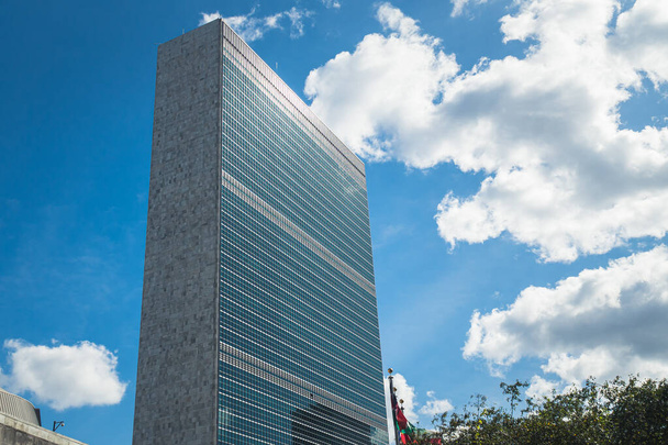 Yhdistyneiden Kansakuntien päämajan rakennus New Yorkissa, Yhdysvalloissa
. - Valokuva, kuva