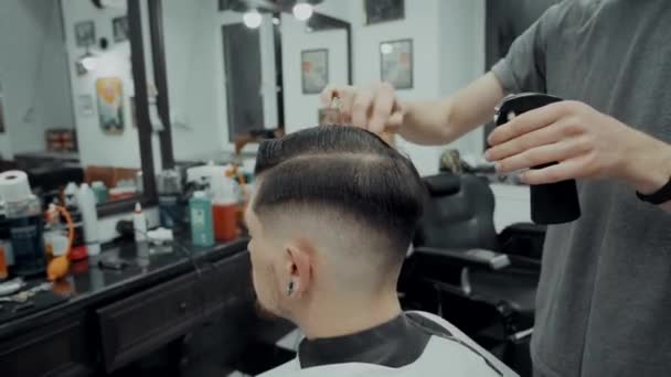 Mens hair styling. - Footage, Video