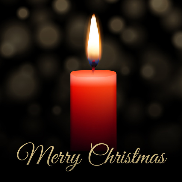 Merry Christmas candle - Vector, imagen
