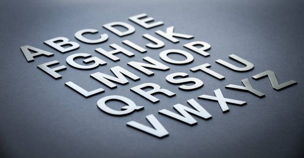 Alphabet made with solid letters - Фото, зображення
