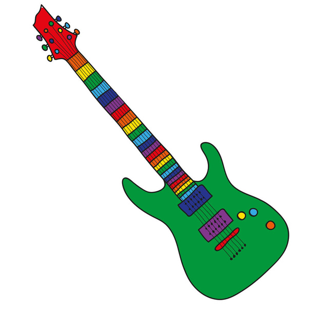 Sarjakuva kitara vektori kuvitus
 - Vektori, kuva