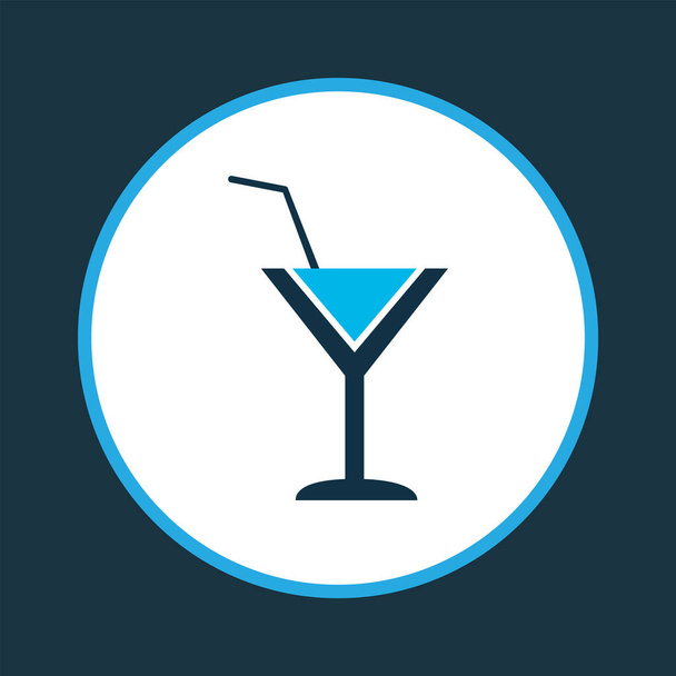 Cocktail icon colored symbol. Premium quality isolated martini element in trendy style. - Vector, Image