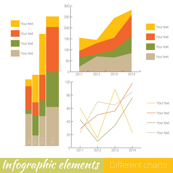 Elementy infograficzne. Infografiki biznesowe - Wektor, obraz