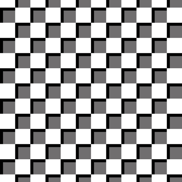 Seamless chess board vector pattern shadow texture - ベクター画像