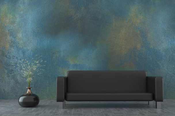 Sofá interior 3D renderizado
 - Foto, imagen