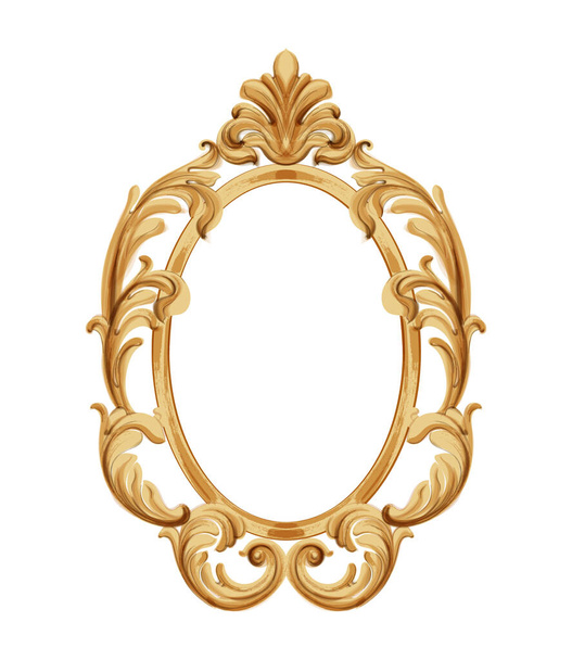 Louis XVI style chair with golden neoclassic ornaments - Vector, imagen