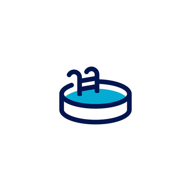 φορητή απεικόνιση εικονίδιο φορέα λογότυπο πισίνας - Διάνυσμα, εικόνα