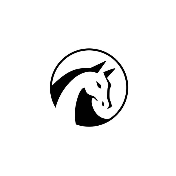 εικονογράφηση εικονίδιο φορέα logo κεφάλι αλόγου - Διάνυσμα, εικόνα