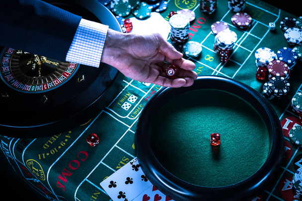 Casino - koncepcja gier hazardowych. - Zdjęcie, obraz