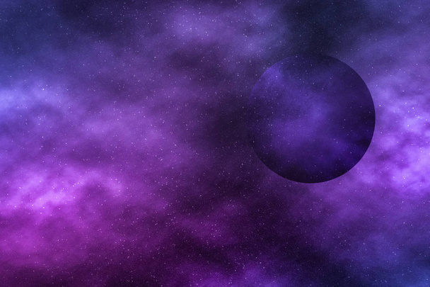 Sterren, planeet en Melkweg in Cosmos universe, Space and time Trav - Foto, afbeelding