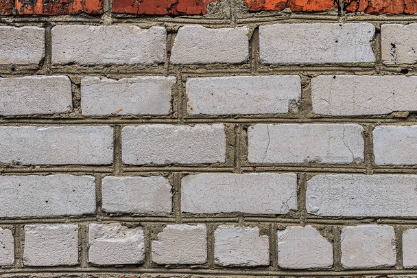 Background of red and white  brick wall texture - Fotó, kép